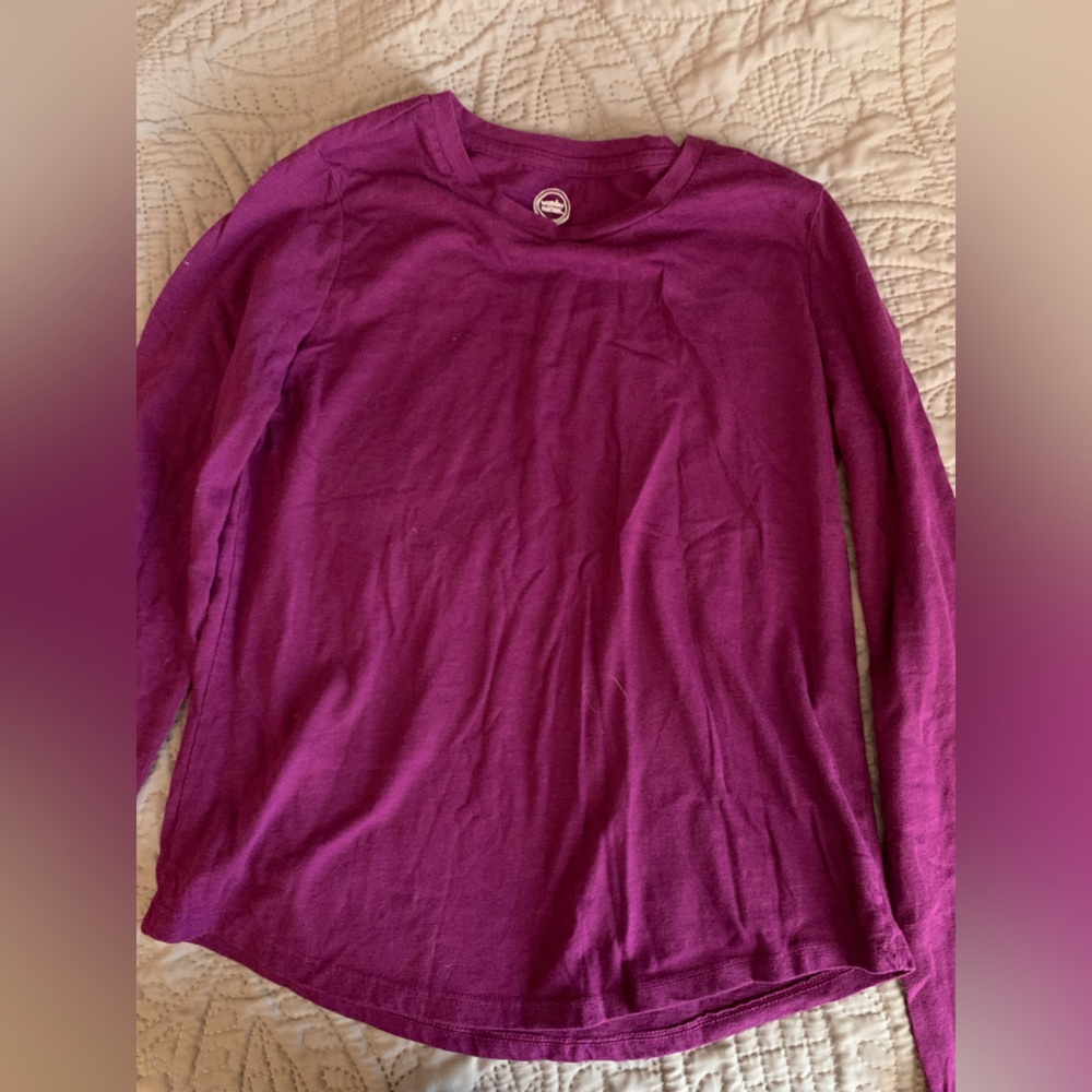 Wonder Nation Rich Purple Long Sleeve Top